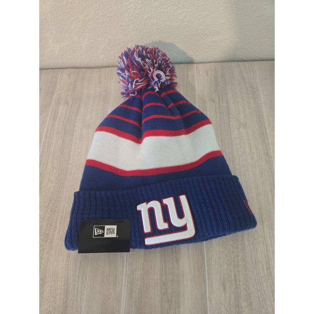 New York Giants Logo Beanie New Era Og Colors Striped Team Fan Hat NFL